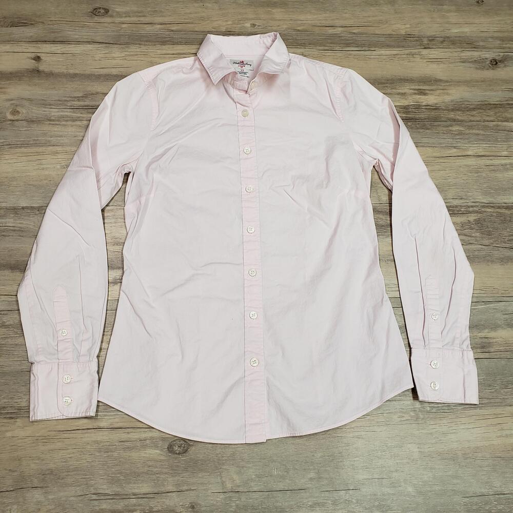 J.Crew Shirt Womens XS Pink Haberdashery Stretch Long Sleeve Button Up Fitted